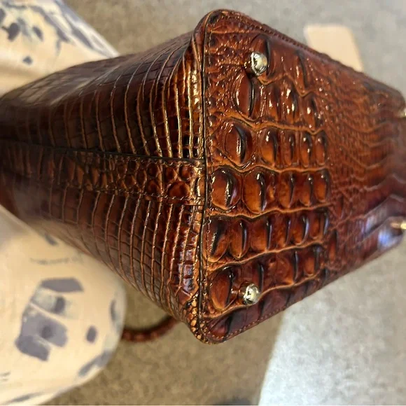 Brahmin Duxbury pecan satchel EUC - Picture 8 of 16